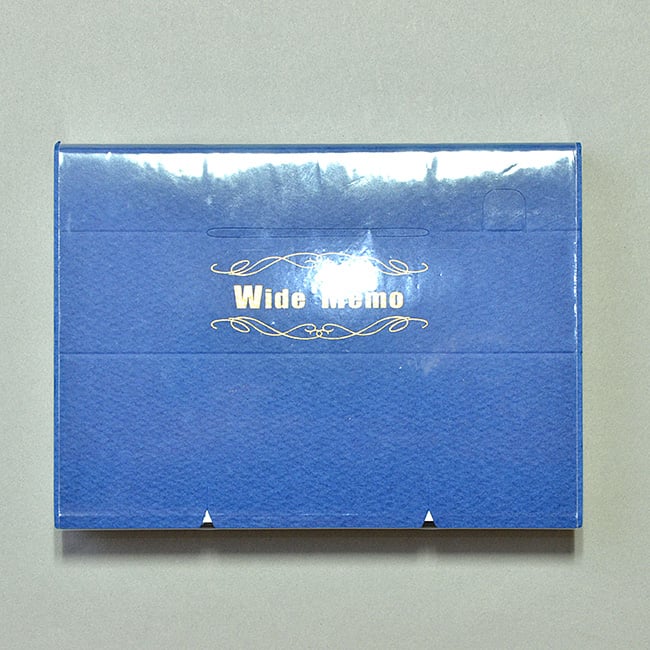 名入れメモ帳 ワイドメモ 300P(300ページ)ブルー