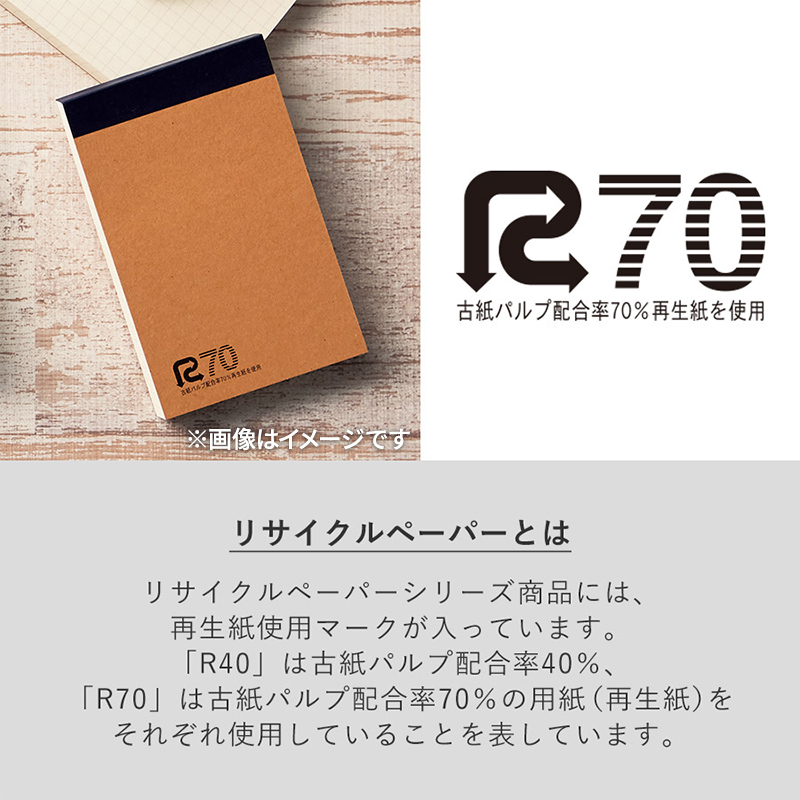 【短納期】リサイクルA7メモパッド ブルー