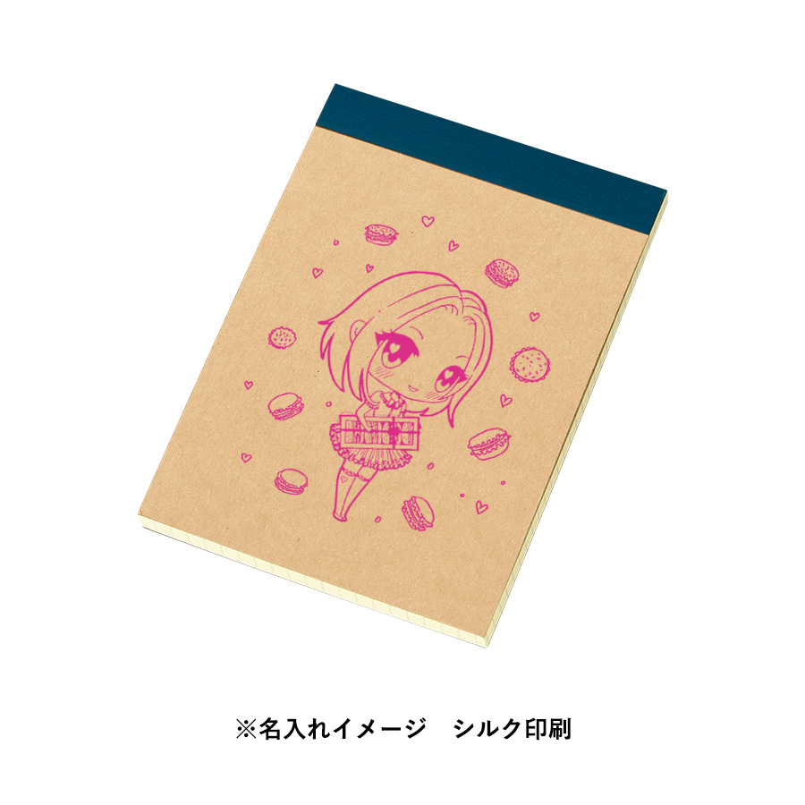 【短納期】リサイクルA6メモパッド ブルー