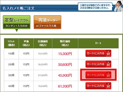 カートに商品を追加